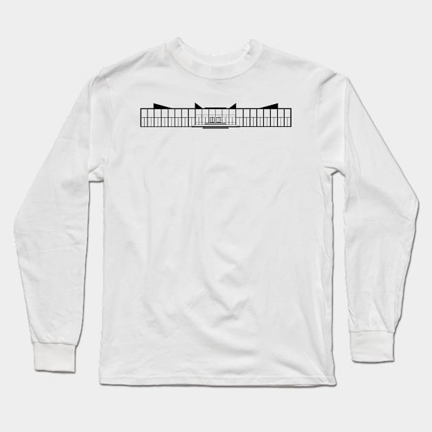 Ludwig Mies van der Rohe • S.R. Crown Hall • Chicago, Illinois Long Sleeve T-Shirt by katemccarty
